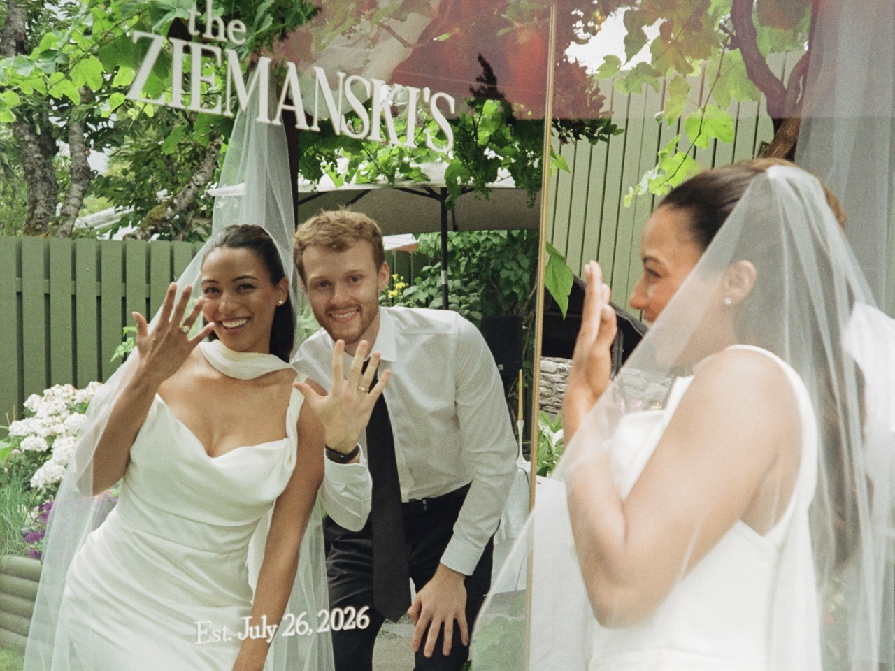 Nathan and Keasha on their wedding day