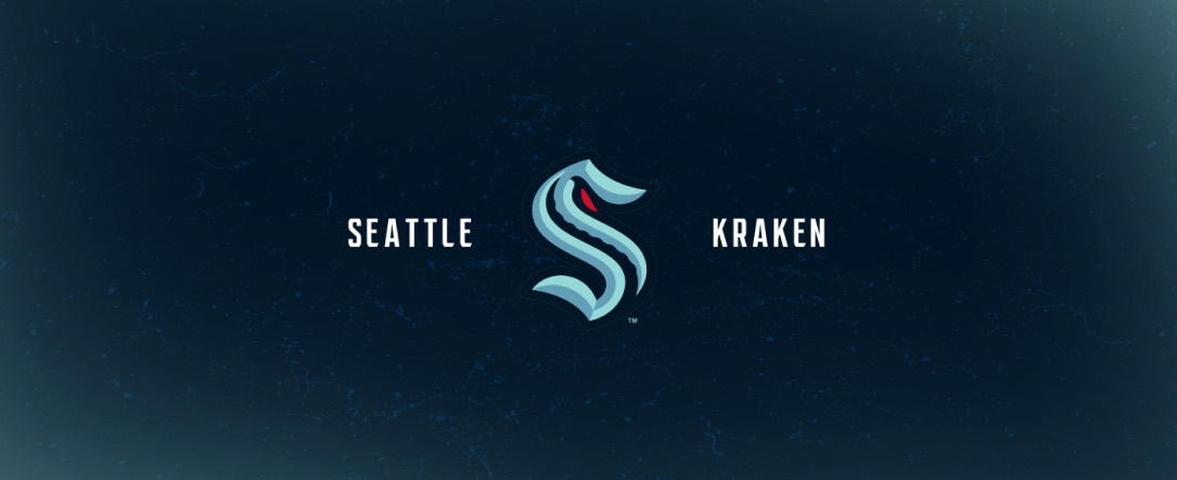 Seattle Kraken brand graphics in use at Climate Pledge Arena