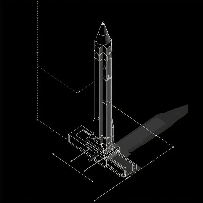 The Planet Group line illustration of a tower, drawn in white on black